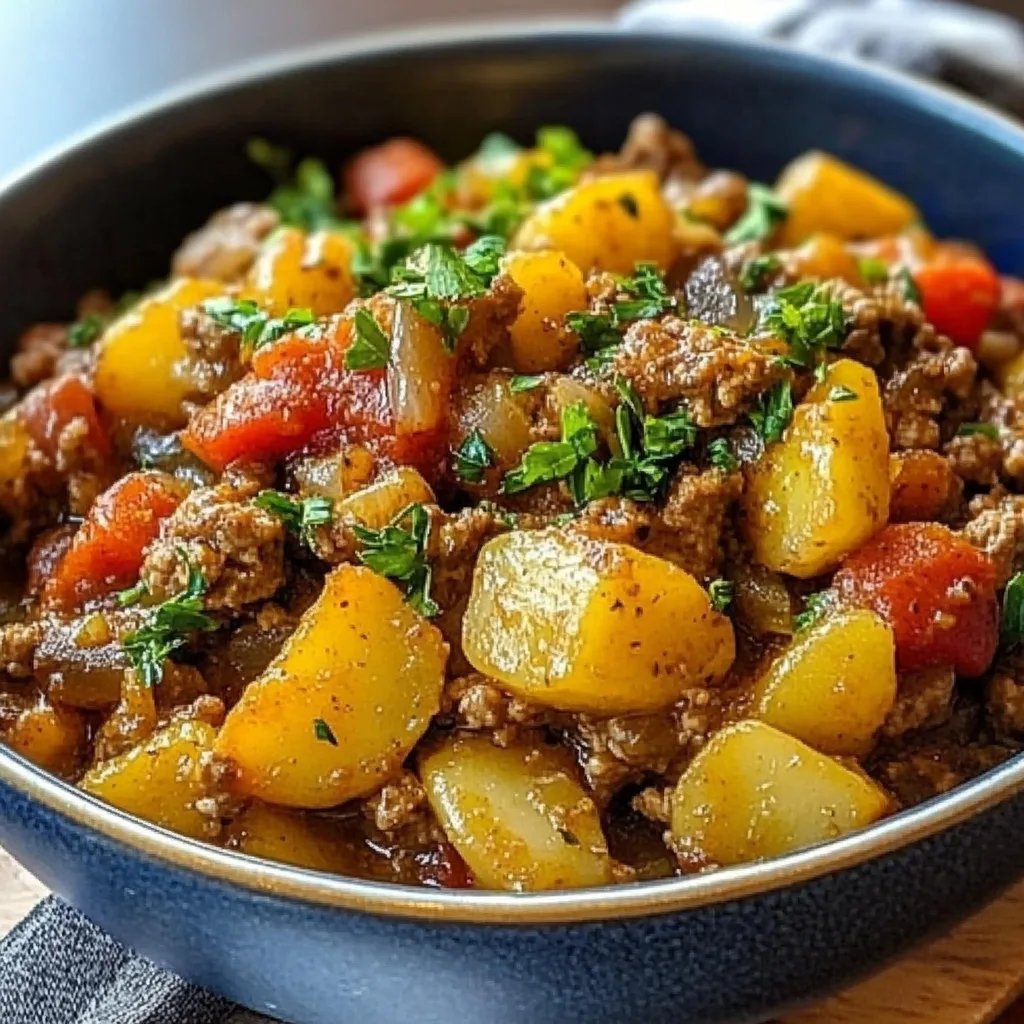 Bauerneintopf mit Hackkartoffeln & Paprika