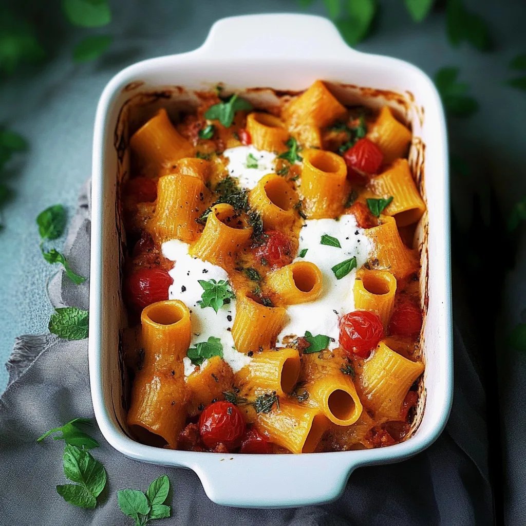 Nudelauflauf mit Tomatensauce