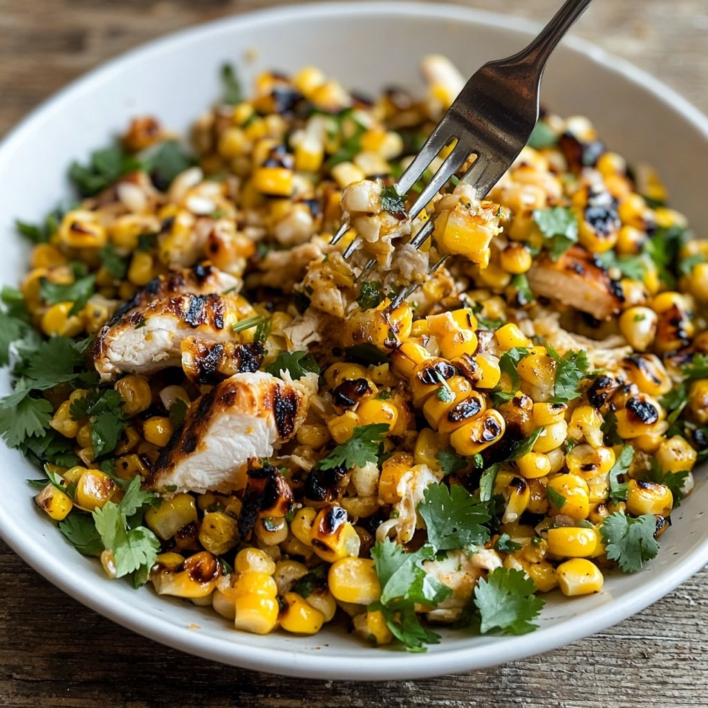 Street Corn Hähnchen Reis Bowl