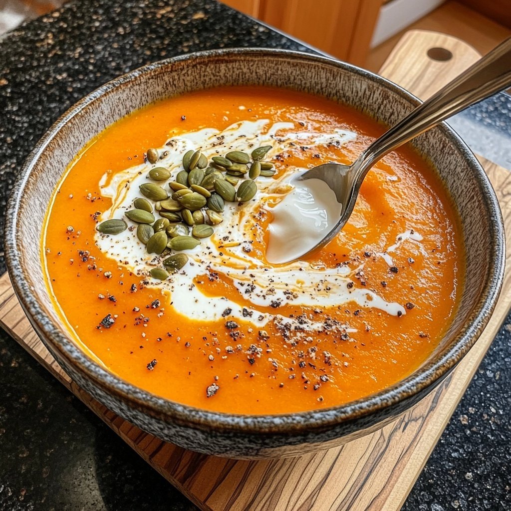 Kürbissuppe ohne Mixer