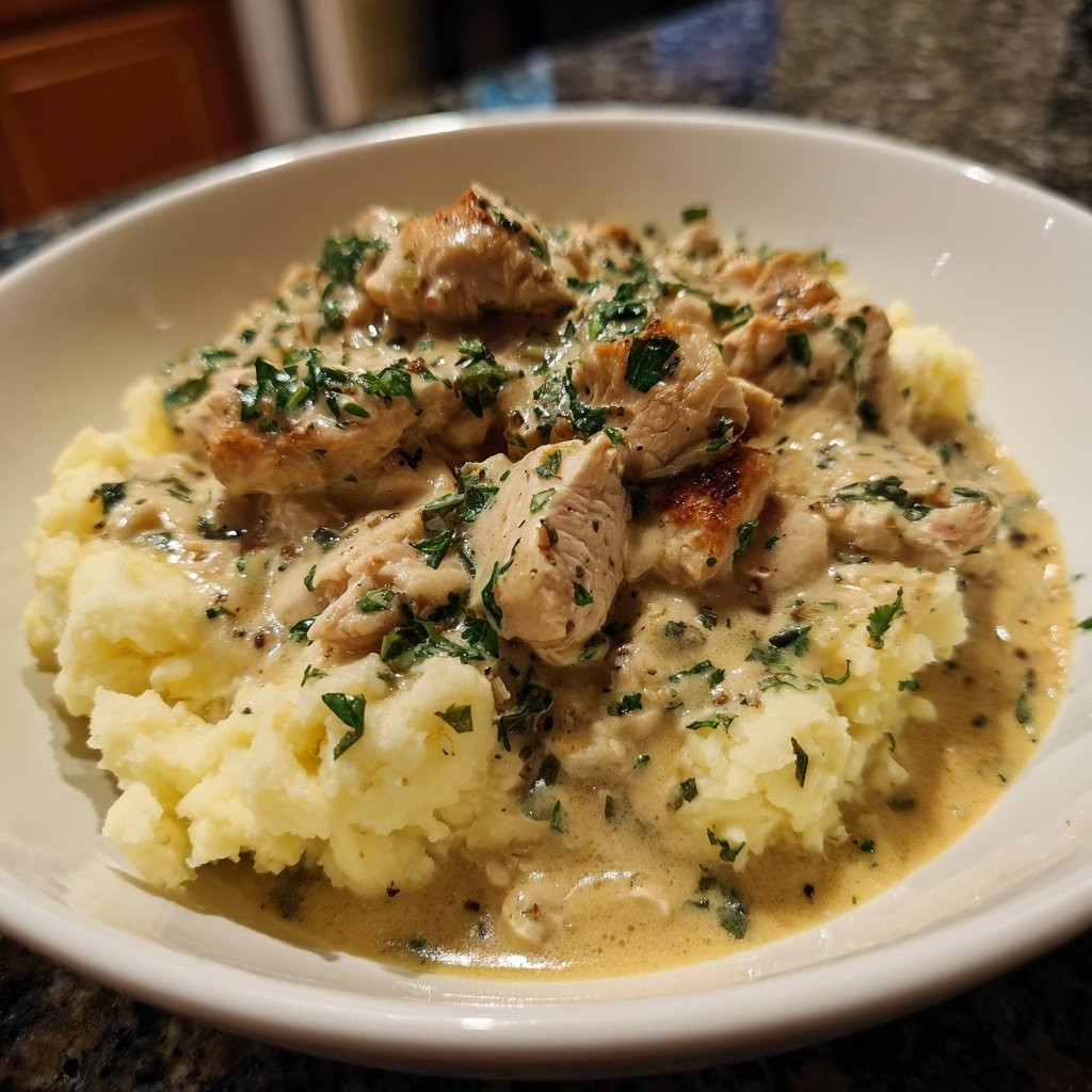 Hausmannskost Cremiges Hähnchen mit Kartoffelpüree