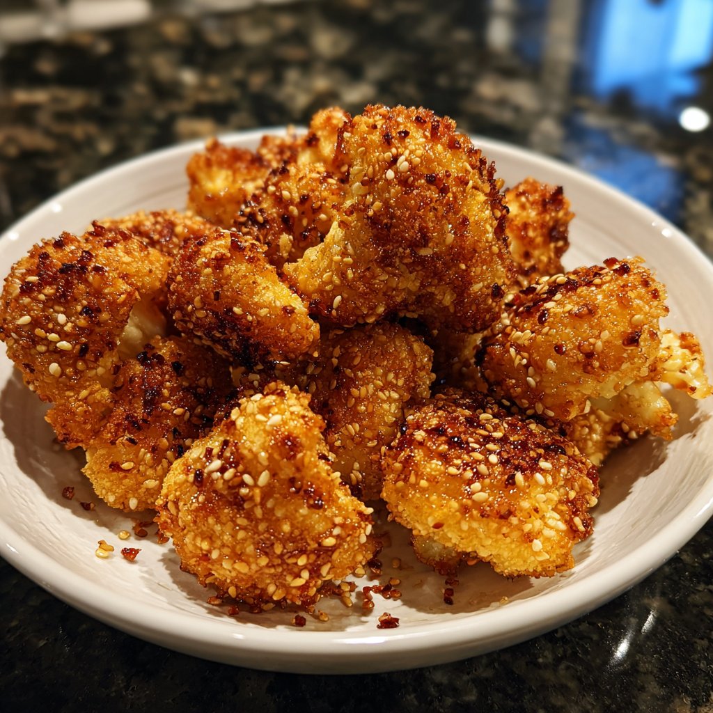 Blumenkohl paniert mit Sesam