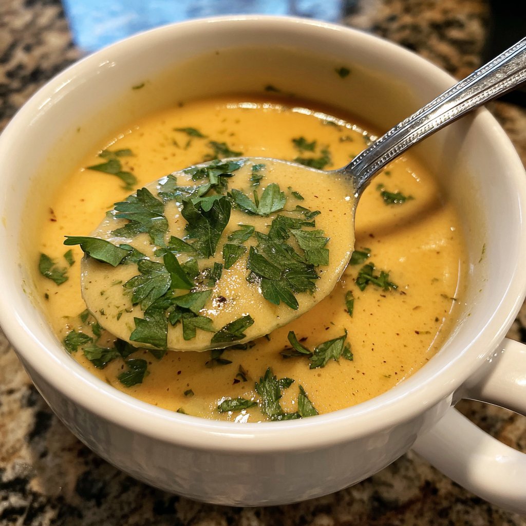 Blumenkohlsuppe mit Petersilie