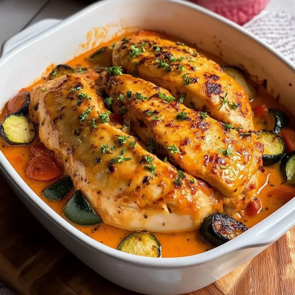 Hähnchenbrust mit Gemüse