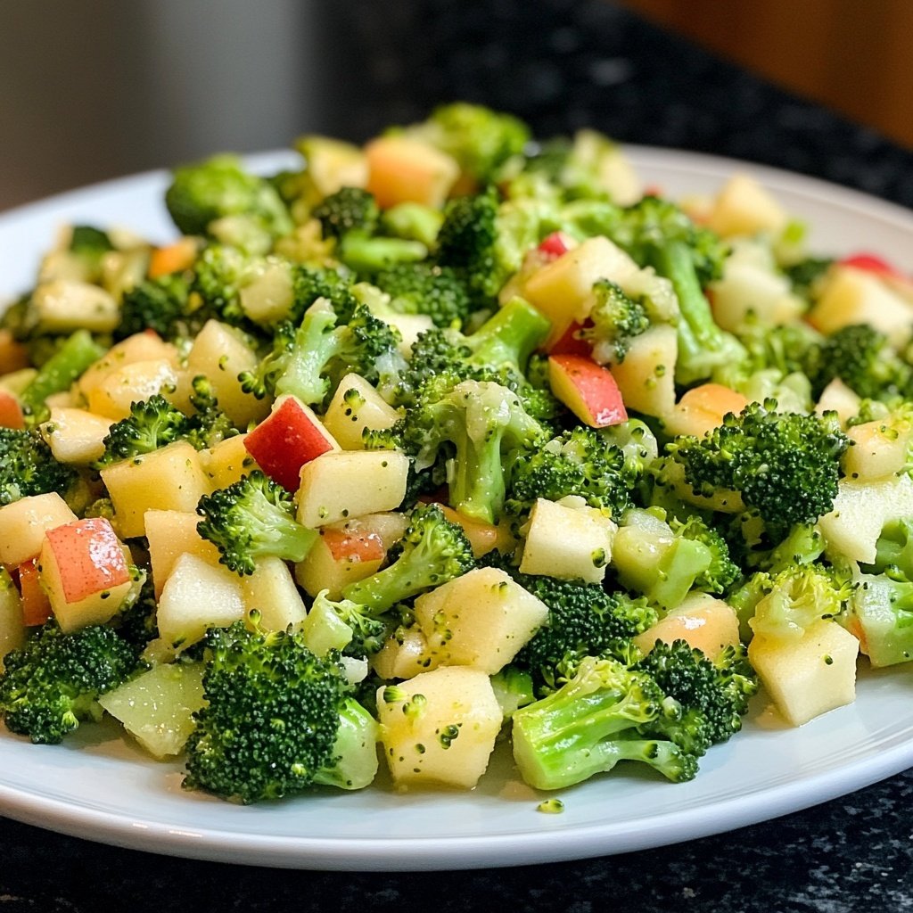 Roher Brokkoli-Salat mit Apfel – Vegan und Low Carb