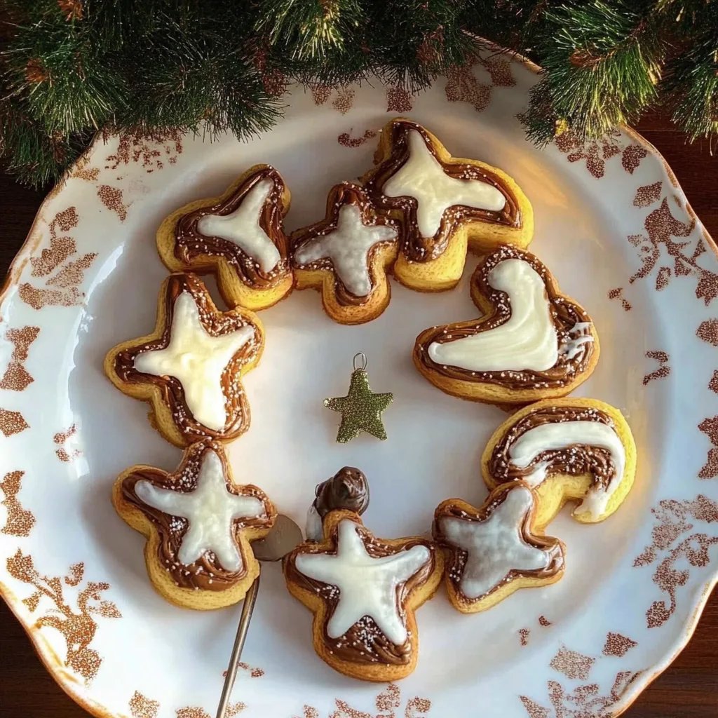 Nutella-Blätterteig-Weihnachtsbäume