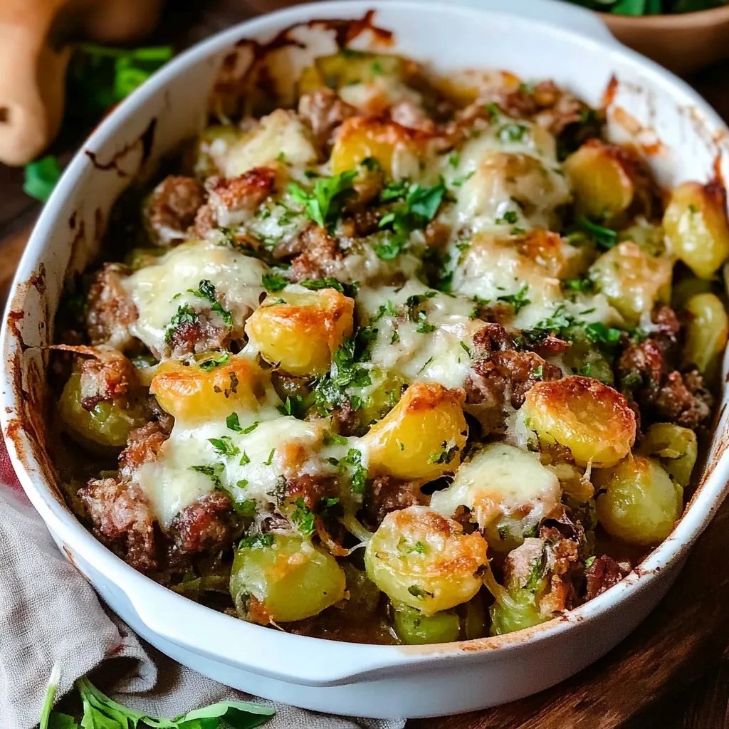 Rosenkohl Auflauf mit Kartoffeln und Hackfleisch