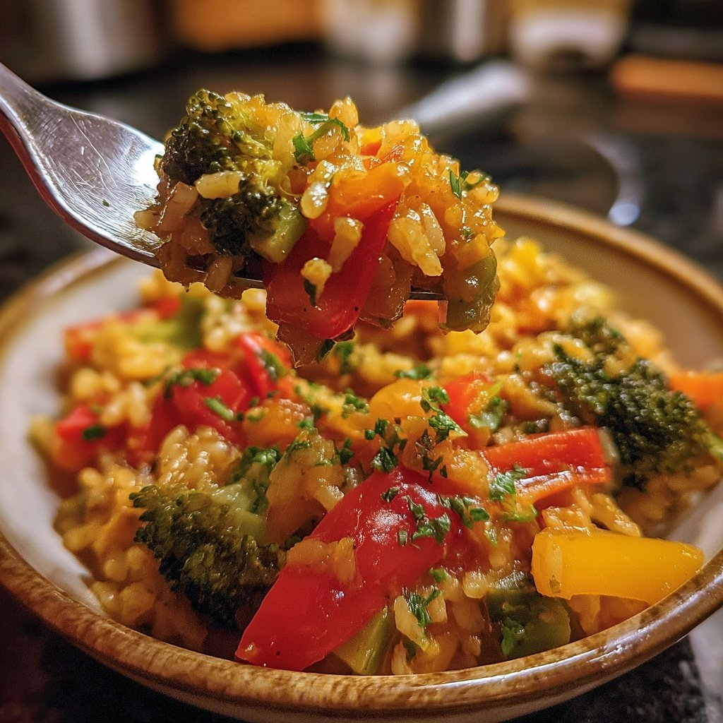 Vegetarische Gemüse Reispfanne