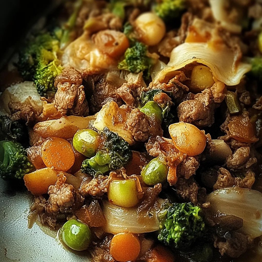Würzige Rosenkohl-Hackfleisch-Pfanne
