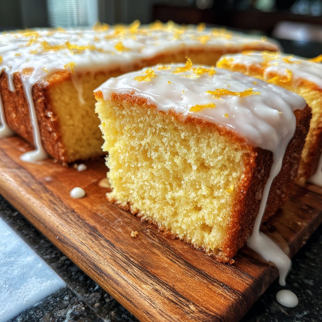 Zitronenkuchen mit Joghurtglasur