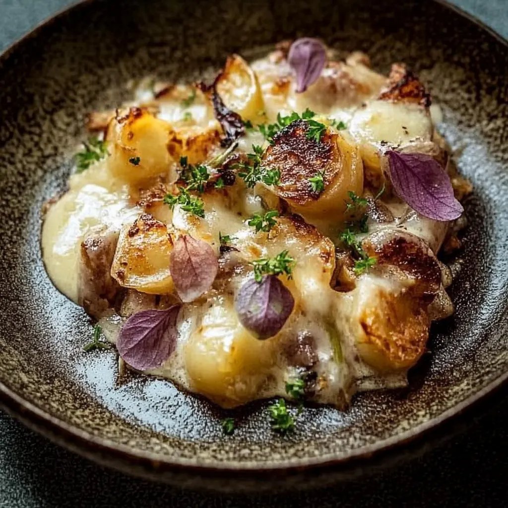 Cremiger Rosenkohl-Kartoffel-Auflauf