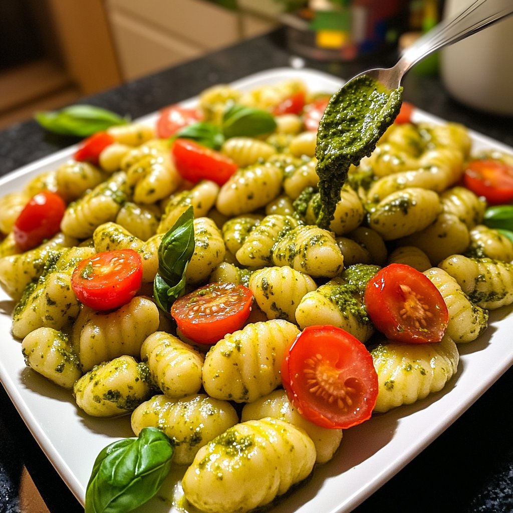 Gnocchi mit Pesto und Kirschtomaten
