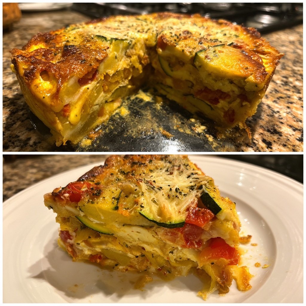 Abendessen mit Gemüseauflauf