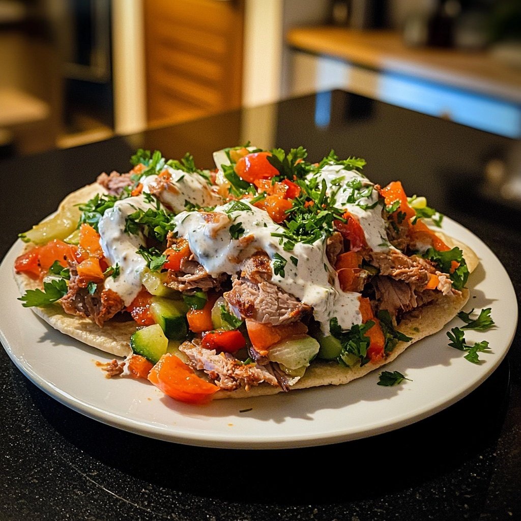Döner mit Joghurt-Minze-Sauce